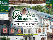 Tablet Screenshot of koehlerhuette.com